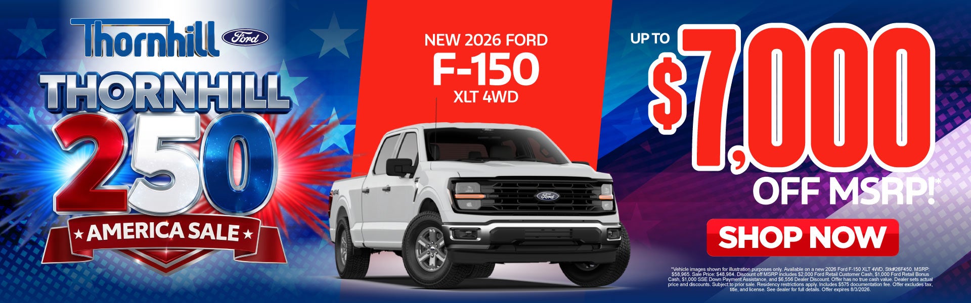 New 2026 Ford F-150 XLT 4WD	Up to $7,000 Off MSRP!*